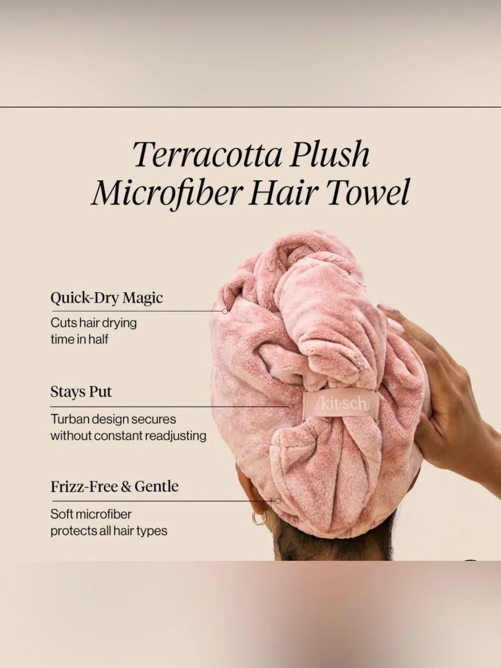 Kitsch Plush Microfiber Hair Towel